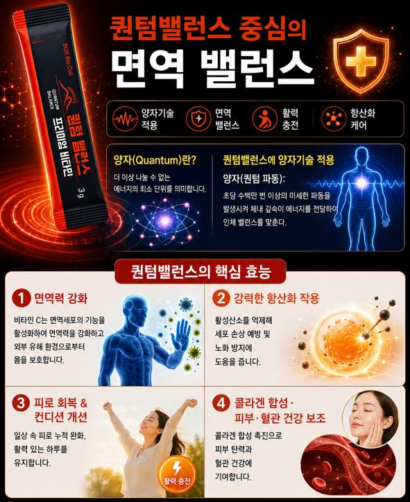 퀀텀 밸런스 프리미엄 비타민 1000mg 60포