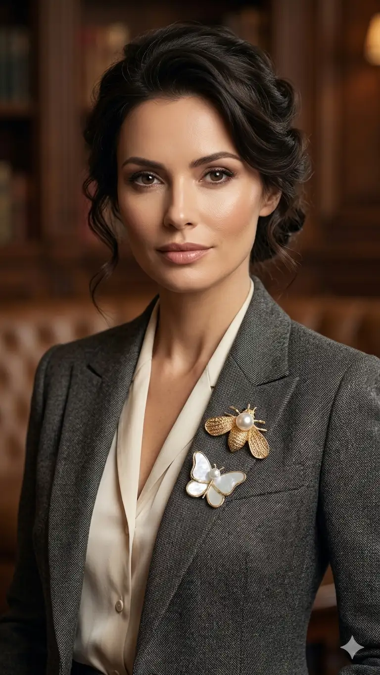 여왕벌 브로치 (도금)자석